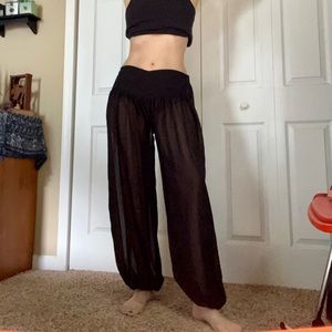Harem Pants belly dance yoga Womens size M black